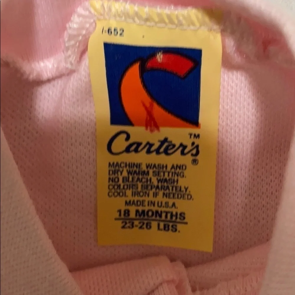 Vintage Carter’s pink baby top size 18 months